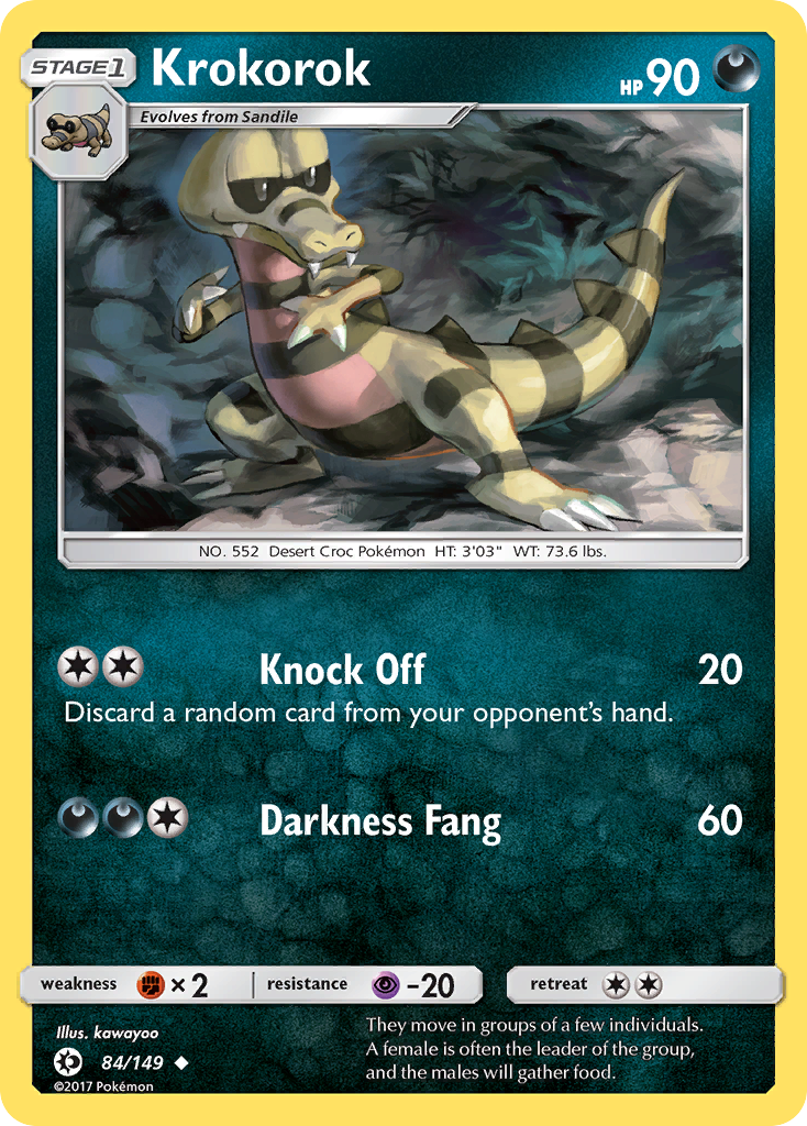 Krokorok (84/149) [Sun & Moon: Base Set] | Anubis Games and Hobby