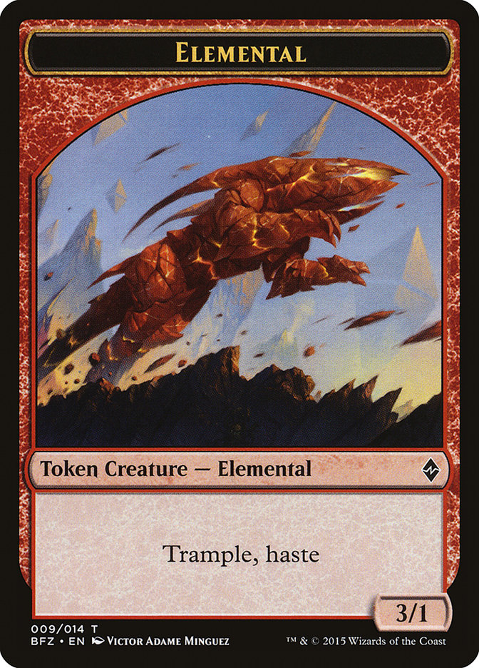 Elemental Token (009/014) [Battle for Zendikar Tokens] | Anubis Games and Hobby