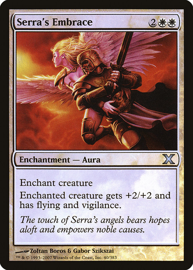 Serra's Embrace (Premium Foil) [Tenth Edition] | Anubis Games and Hobby