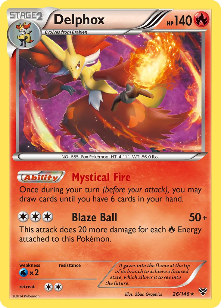 Delphox (26/146) (Cosmos Holo) (Blister Exclusive) [XY: Base Set] | Anubis Games and Hobby