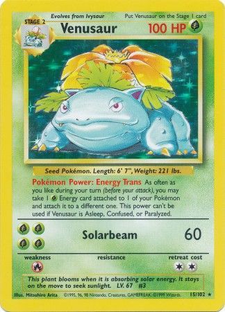 Venusaur (15/102) [Base Set Unlimited] | Anubis Games and Hobby