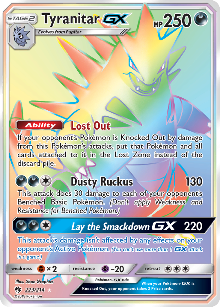 Tyranitar GX (223/214) [Sun & Moon: Lost Thunder] | Anubis Games and Hobby