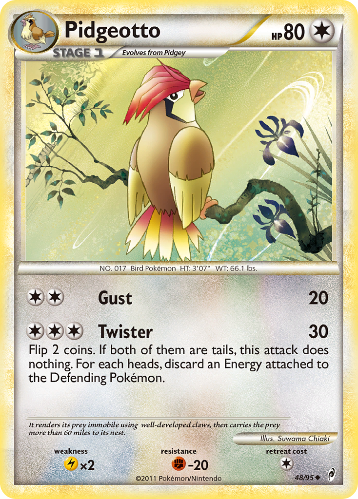 Pidgeotto (48/95) [HeartGold & SoulSilver: Call of Legends] | Anubis Games and Hobby