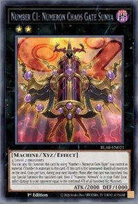 Number C1: Numeron Chaos Gate Sunya [BLAR-EN021] Secret Rare | Anubis Games and Hobby