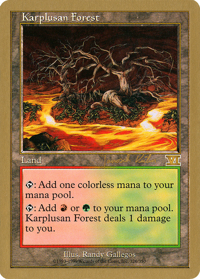 Karplusan Forest (Janosch Kuhn) [World Championship Decks 2000] | Anubis Games and Hobby