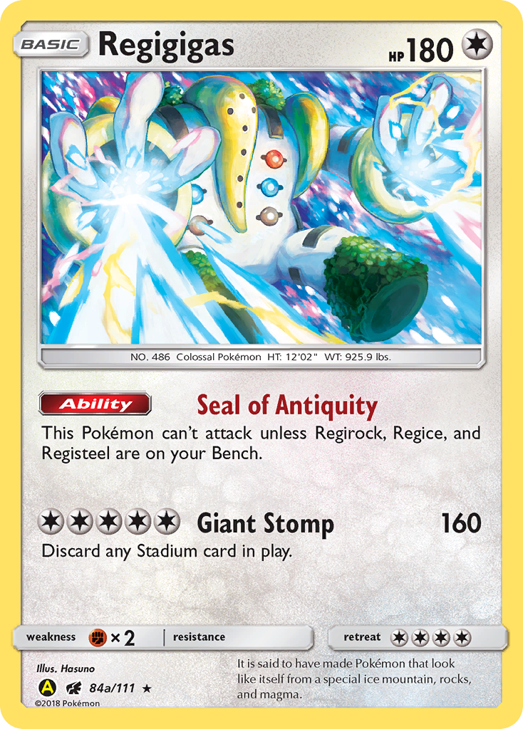 Regigigas (84a/111) (Alternate Art Promo) [Sun & Moon: Crimson Invasion] | Anubis Games and Hobby