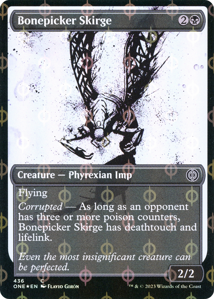 Bonepicker Skirge (Showcase Ichor Step-and-Compleat Foil) [Phyrexia: All Will Be One] | Anubis Games and Hobby