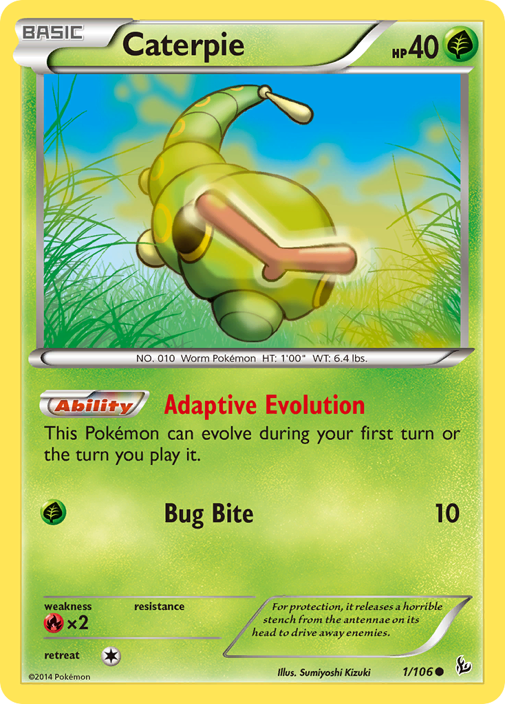 Caterpie (1/106) [XY: Flashfire] | Anubis Games and Hobby