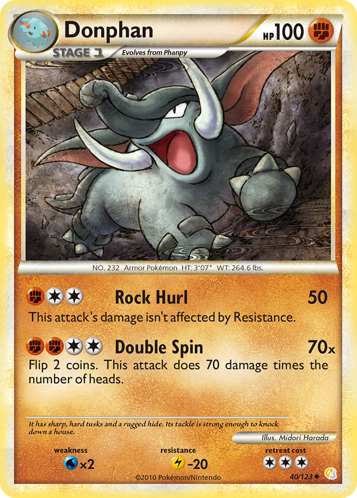 Donphan (40/123) [HeartGold & SoulSilver: Base Set] | Anubis Games and Hobby