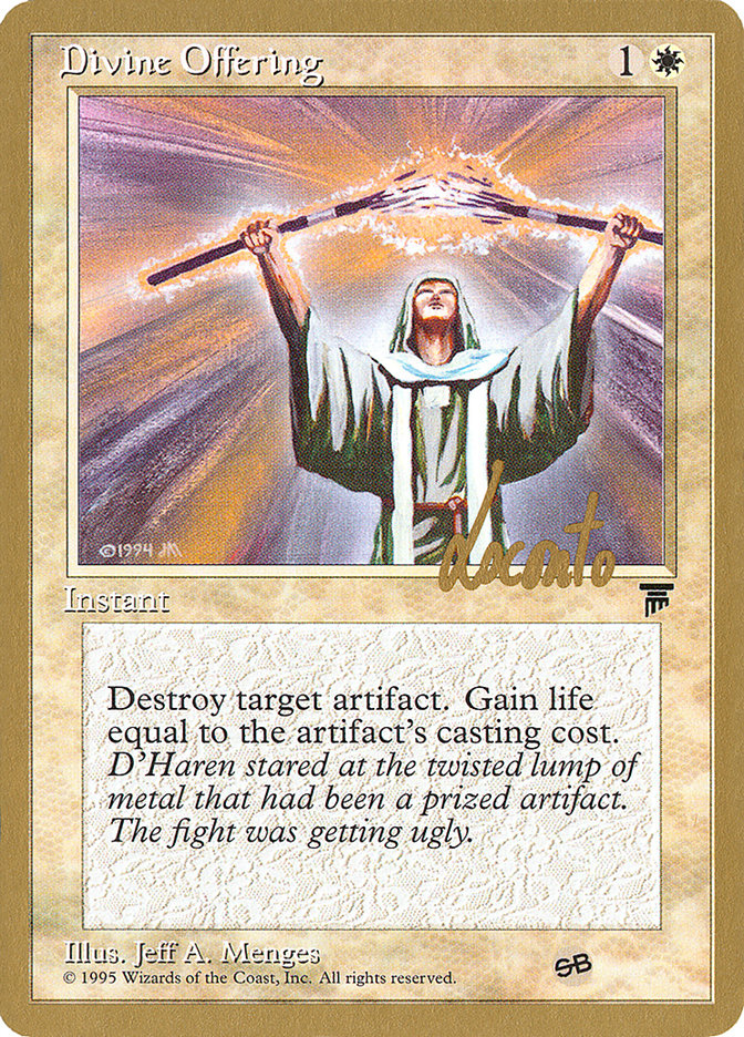 Divine Offering (Michael Loconto) (SB) [Pro Tour Collector Set] | Anubis Games and Hobby