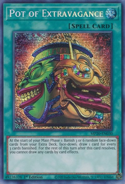 Pot of Extravagance [MP20-EN030] Prismatic Secret Rare | Anubis Games and Hobby