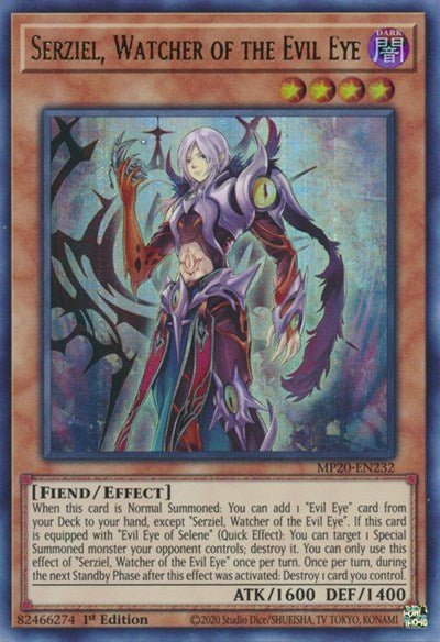 Serziel, Watcher of the Evil Eye [MP20-EN232] Ultra Rare | Anubis Games and Hobby