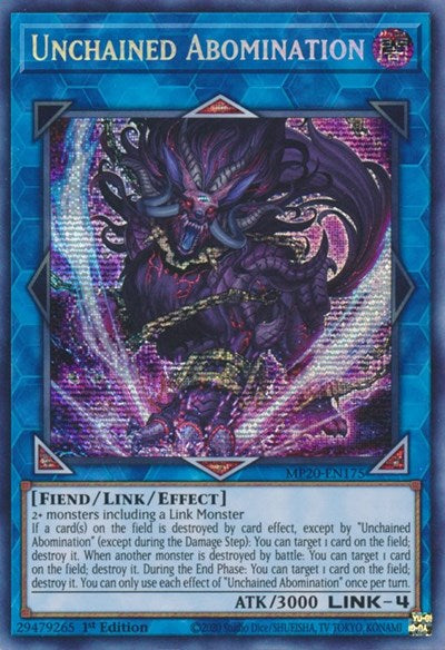 Unchained Abomination [MP20-EN175] Prismatic Secret Rare | Anubis Games and Hobby