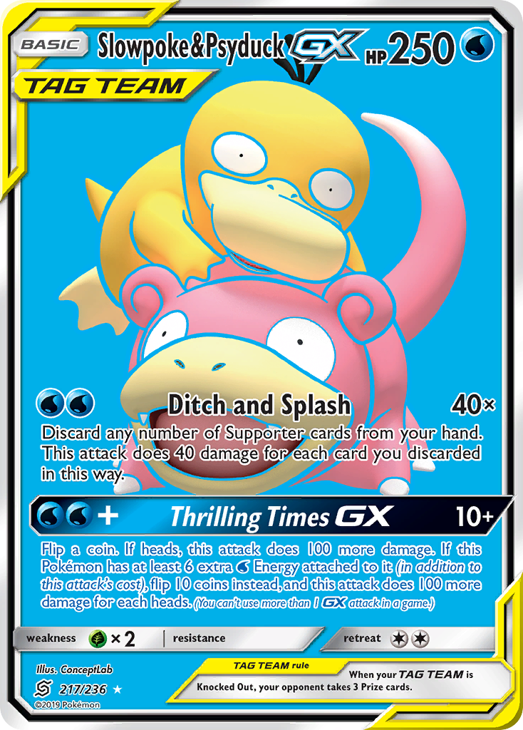 Slowpoke & Psyduck GX (217/236) [Sun & Moon: Unified Minds] | Anubis Games and Hobby