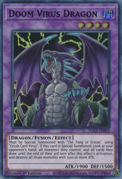 Doom Virus Dragon (Green) [DLCS-EN055] Ultra Rare | Anubis Games and Hobby