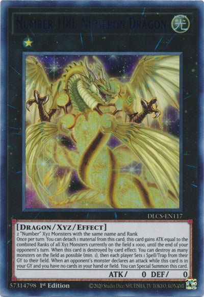 Number 100: Numeron Dragon (Green) [DLCS-EN117] Ultra Rare | Anubis Games and Hobby