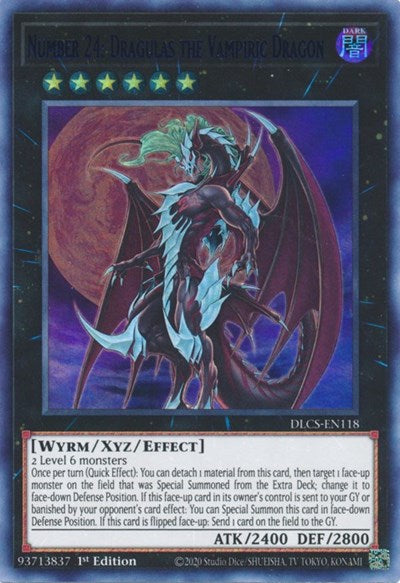 Number 24: Dragulas the Vampiric Dragon (Blue) [DLCS-EN118] Ultra Rare | Anubis Games and Hobby