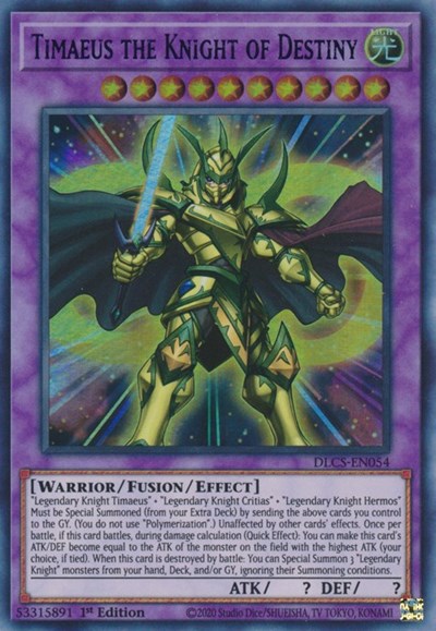 Timaeus the Knight of Destiny (Blue) [DLCS-EN054] Ultra Rare | Anubis Games and Hobby