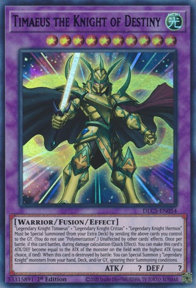 Timaeus the Knight of Destiny (Green) [DLCS-EN054] Ultra Rare | Anubis Games and Hobby