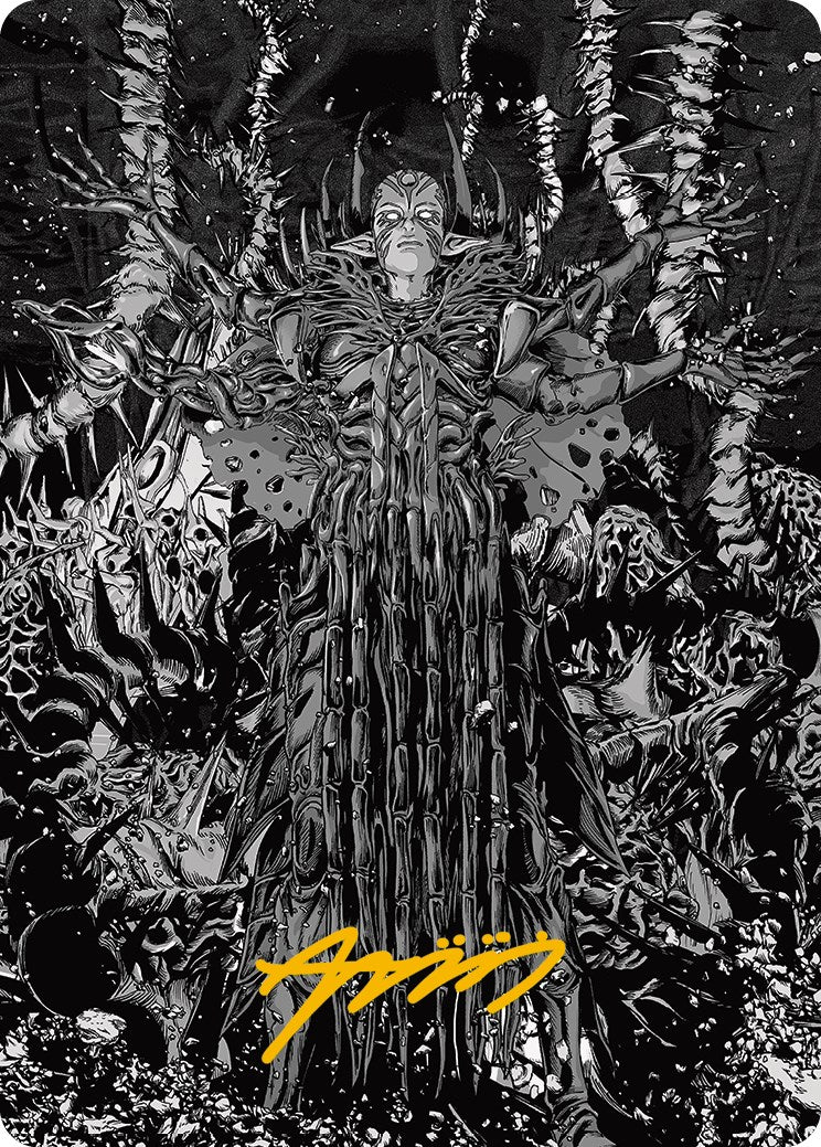 Nissa, Ascended Animist Art Card (Gold-Stamped Signature) [Phyrexia: All Will Be One Art Series] | Anubis Games and Hobby