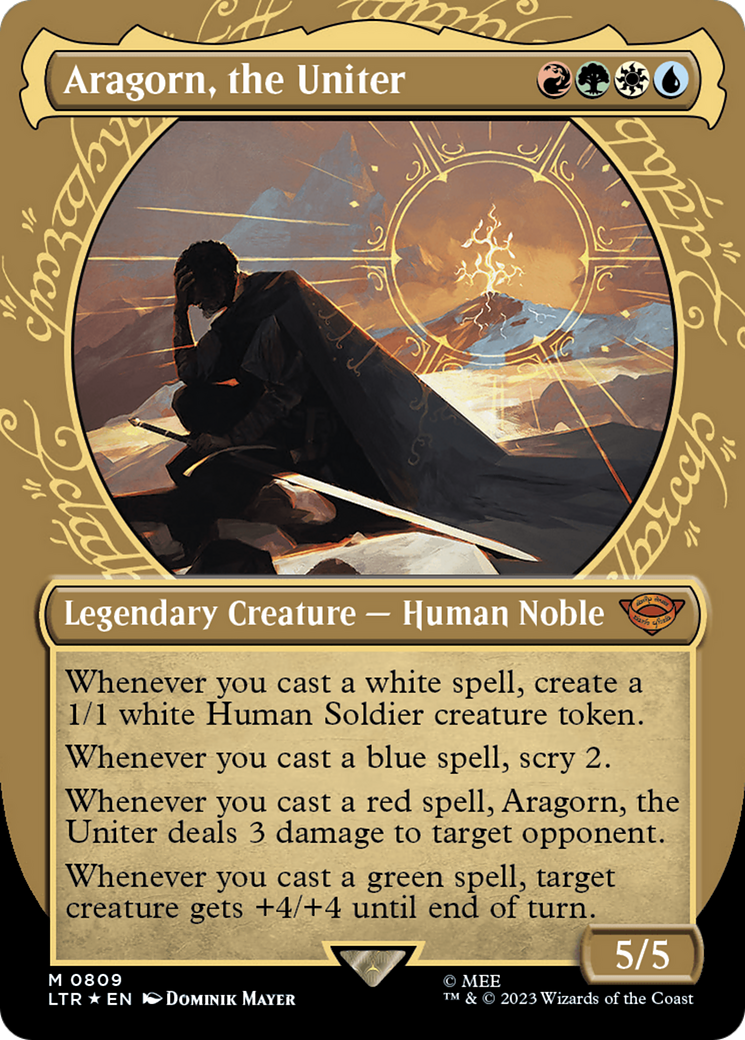 Aragorn, the Uniter (Showcase) (Surge Foil) [The Lord of the Rings: Tales of Middle-Earth] | Anubis Games and Hobby