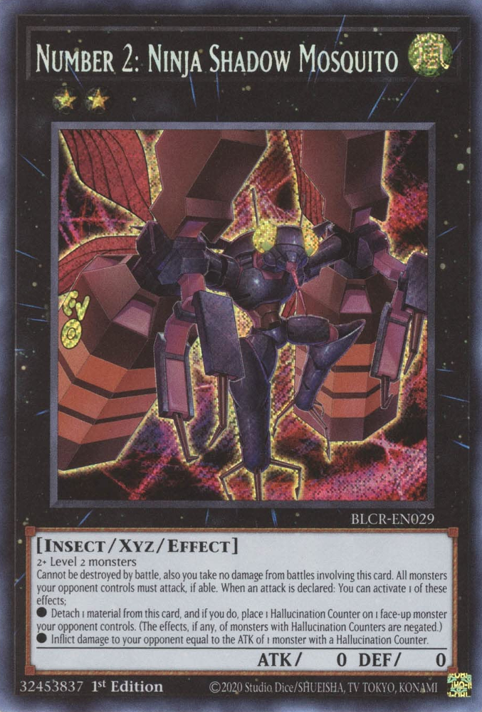 Number 2: Ninja Shadow Mosquito [BLCR-EN029] Secret Rare | Anubis Games and Hobby