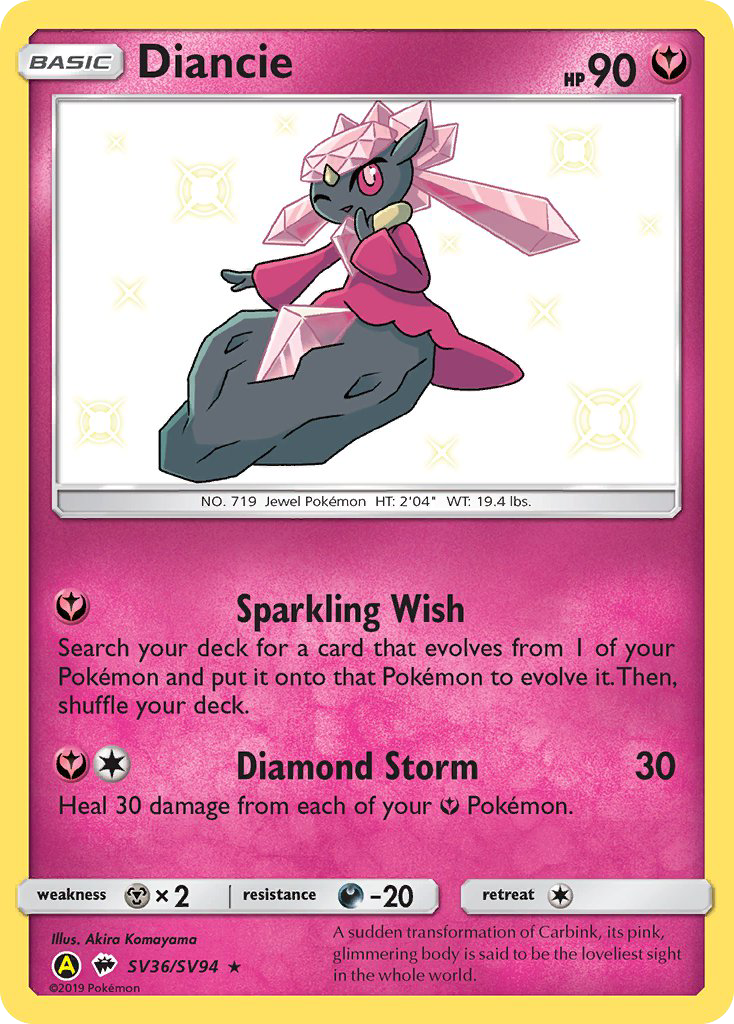 Diancie (SV36/SV94) [Sun & Moon: Hidden Fates - Shiny Vault] | Anubis Games and Hobby