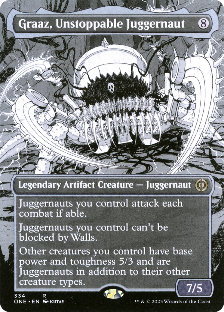 Graaz, Unstoppable Juggernaut (Borderless Manga) [Phyrexia: All Will Be One] | Anubis Games and Hobby