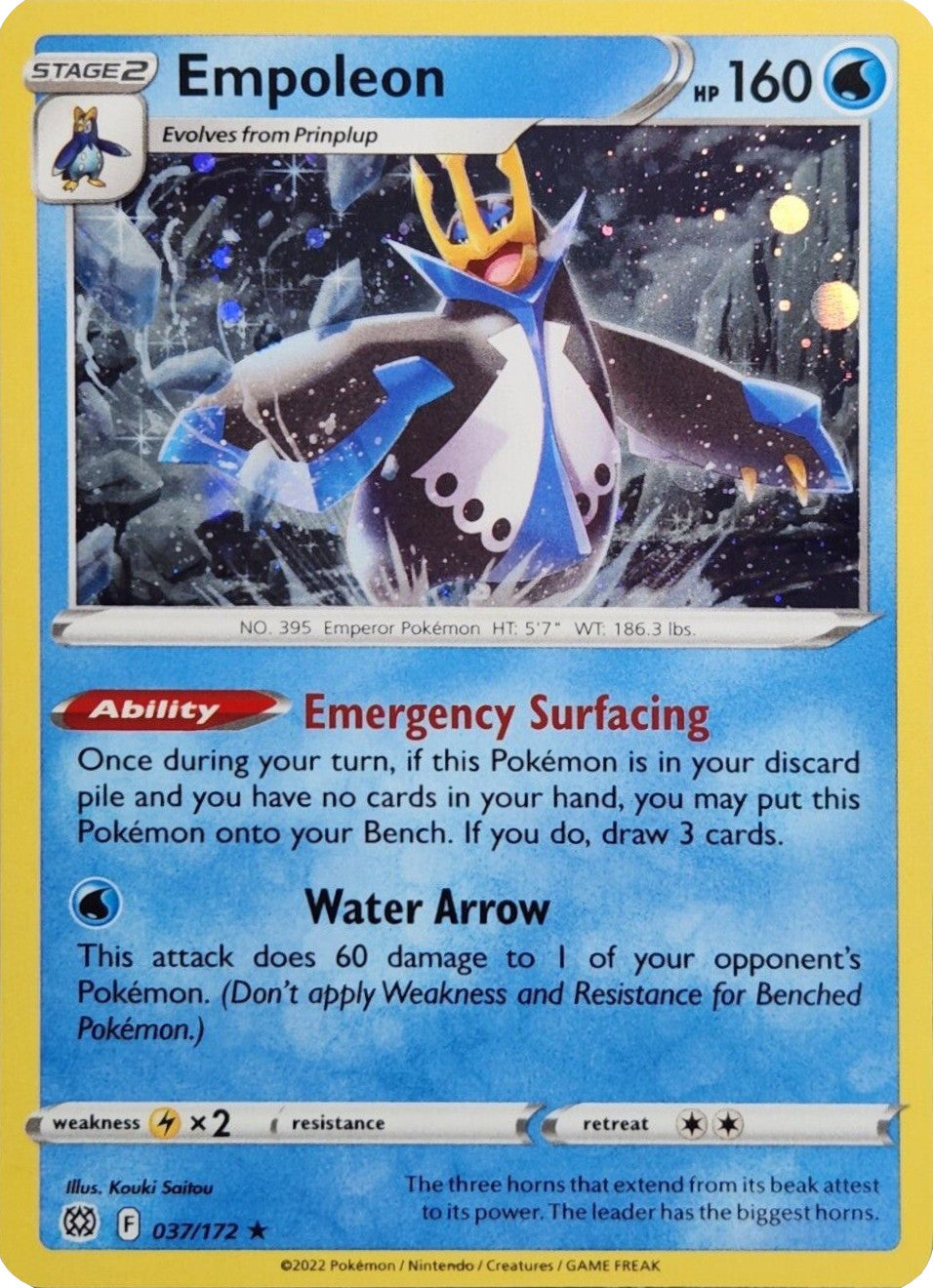 Empoleon (037/172) (Cosmos Holo) [Sword & Shield: Brilliant Stars] | Anubis Games and Hobby