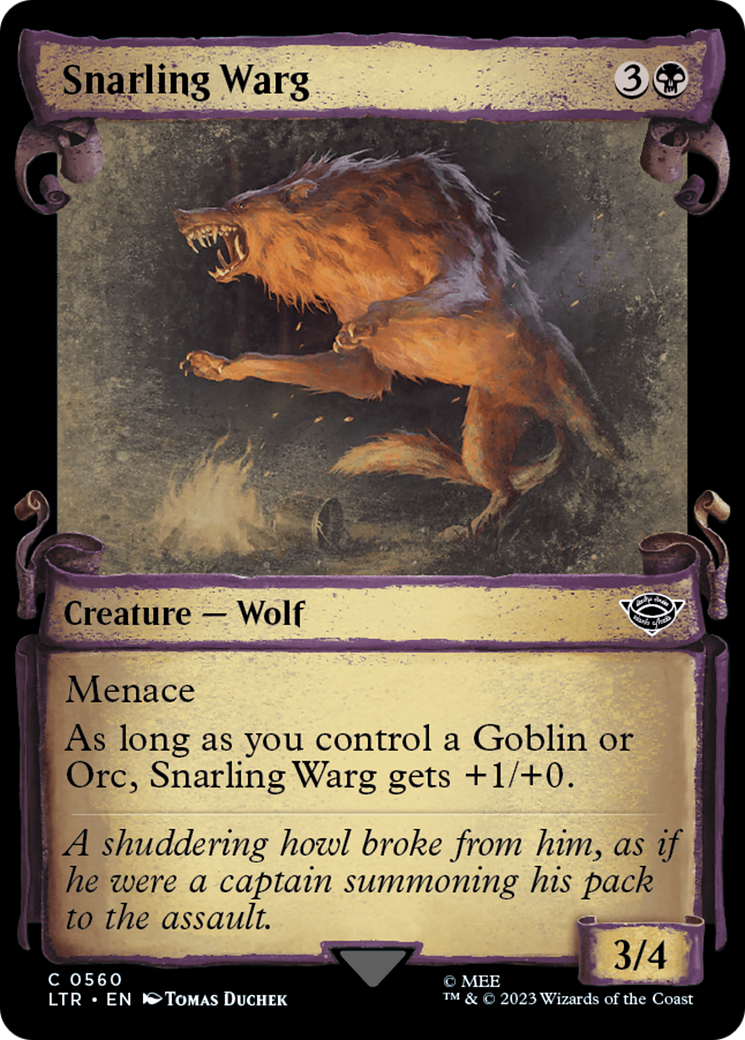 Snarling Warg [The Lord of the Rings: Tales of Middle-Earth Showcase Scrolls] | Anubis Games and Hobby