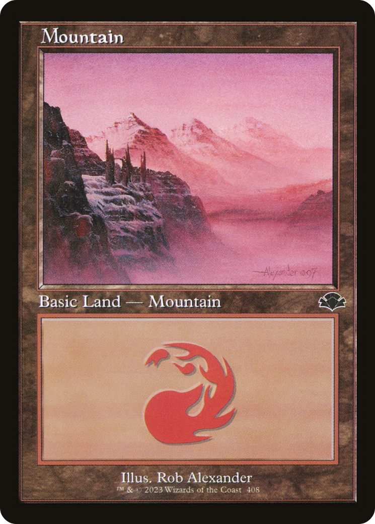 Mountain (408) (Retro) [Dominaria Remastered] | Anubis Games and Hobby