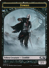 Knight // Zombie Double-Sided Token (Game Night) [Core Set 2019 Tokens] | Anubis Games and Hobby
