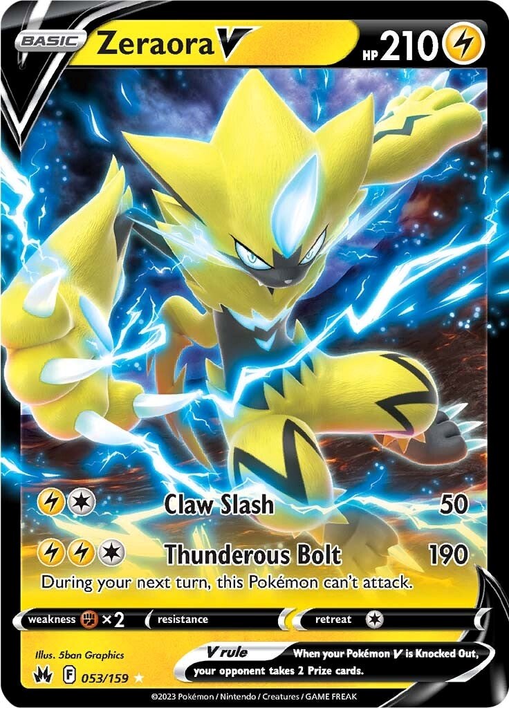 Zeraora V (053/159) [Sword & Shield: Crown Zenith] | Anubis Games and Hobby