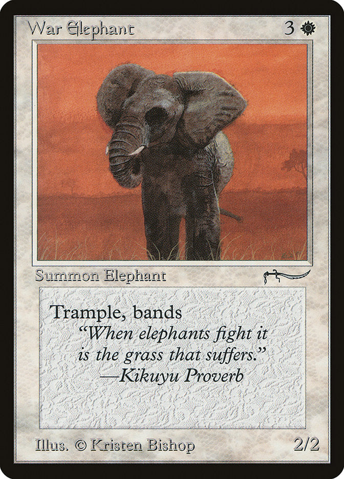 War Elephant (Light Mana Cost) [Arabian Nights] | Anubis Games and Hobby