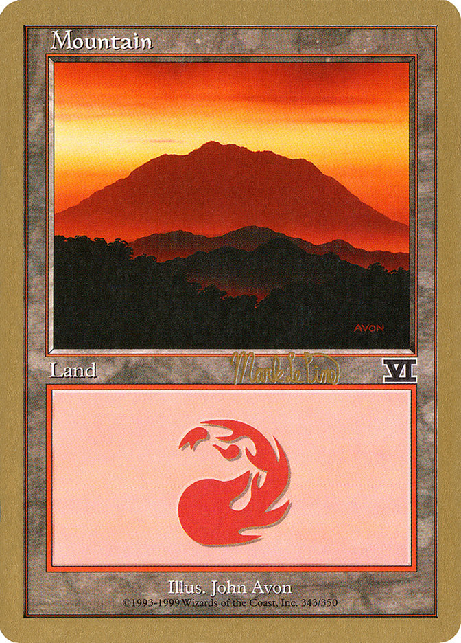 Mountain (mlp346a) (Mark Le Pine) [World Championship Decks 1999] | Anubis Games and Hobby