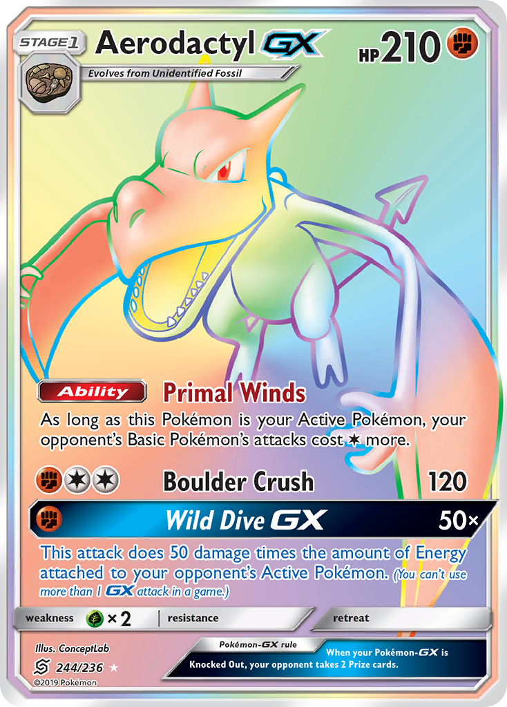 Aerodactyl GX (244/236) [Sun & Moon: Unified Minds] | Anubis Games and Hobby