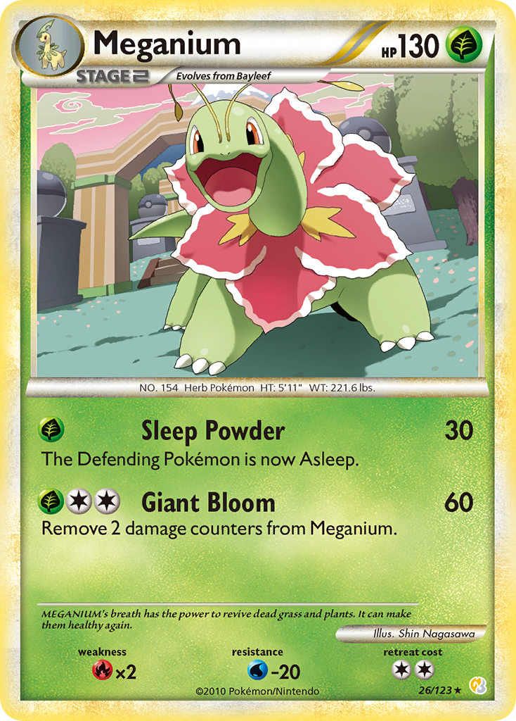 Meganium (26/123) [HeartGold & SoulSilver: Base Set] | Anubis Games and Hobby