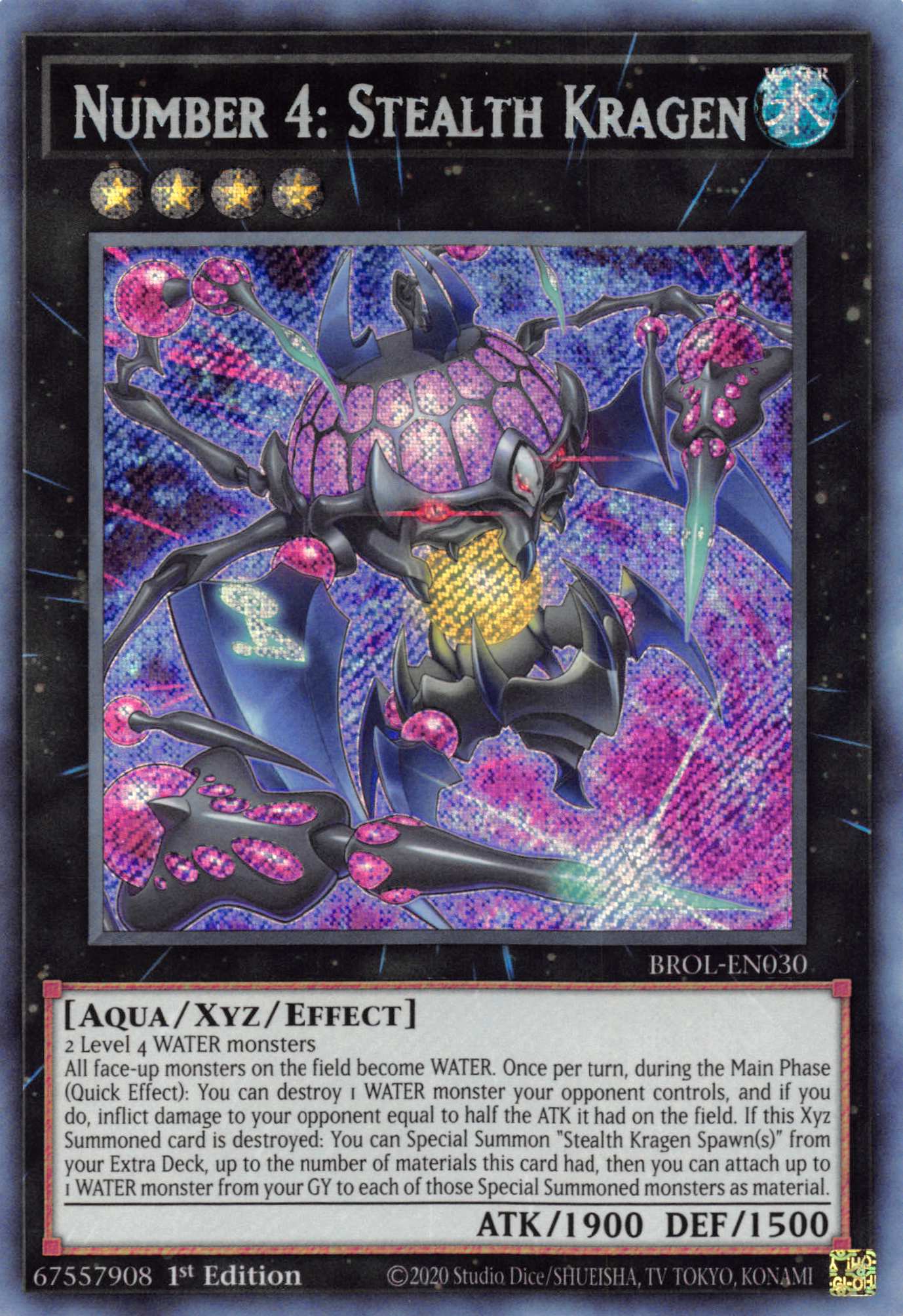 Number 4: Stealth Kragen [BROL-EN030] Secret Rare | Anubis Games and Hobby