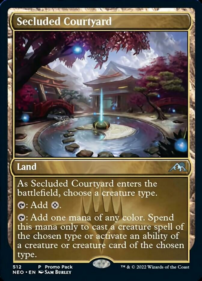 Secluded Courtyard (Promo Pack) [Kamigawa: Neon Dynasty Promos] | Anubis Games and Hobby