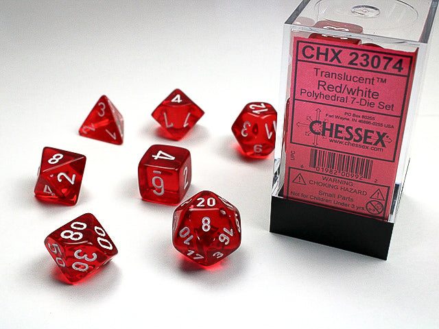 Translucent Red/White Dice | Anubis Games and Hobby