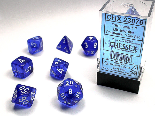Translucent Blue/White Dice | Anubis Games and Hobby