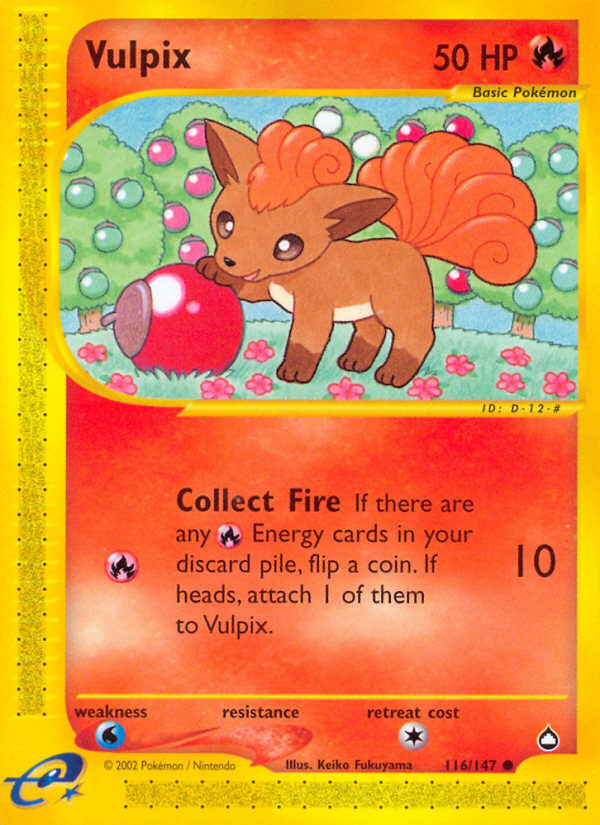 Vulpix (116/147) [Aquapolis] | Anubis Games and Hobby
