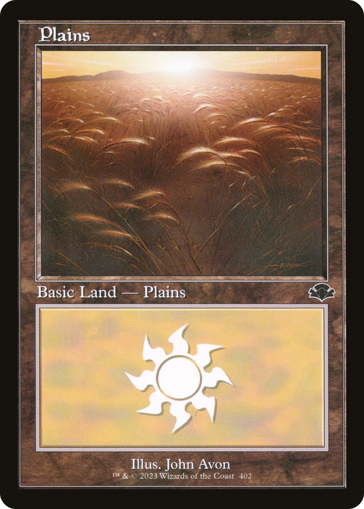 Plains (402) (Retro) [Dominaria Remastered] | Anubis Games and Hobby