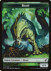 Beast (014) // Wurm Double-Sided Token [Commander 2019 Tokens] | Anubis Games and Hobby