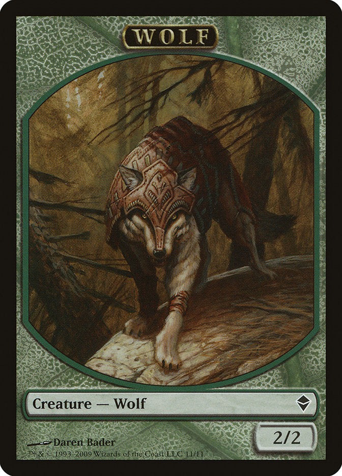 Wolf Token [Zendikar Tokens] | Anubis Games and Hobby