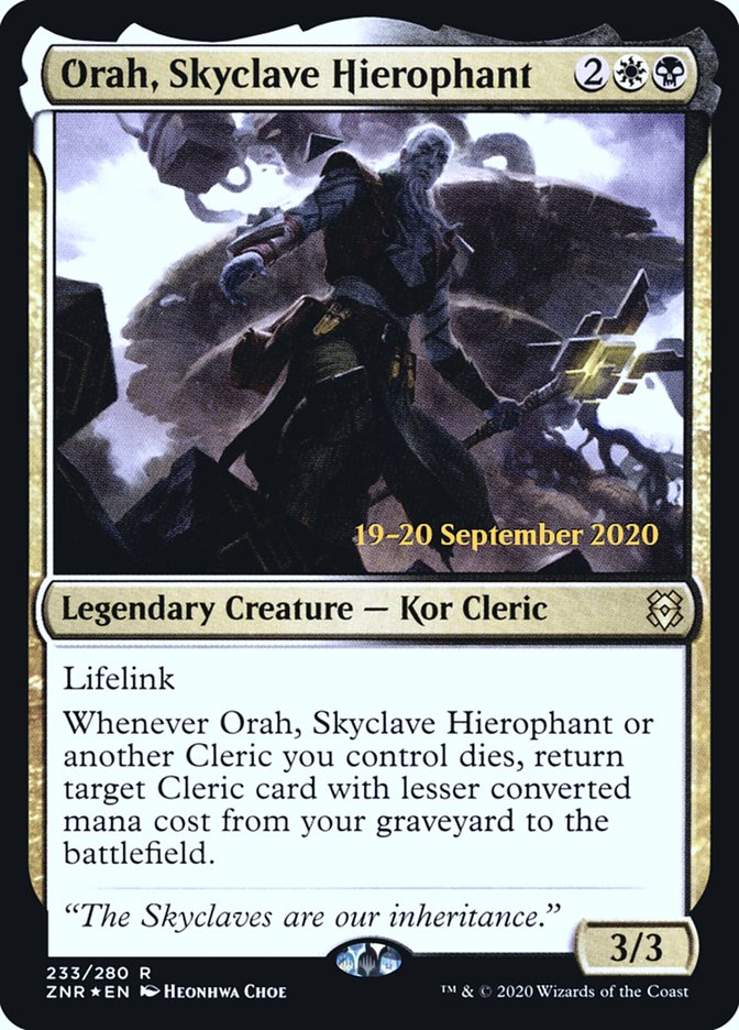 Orah, Skyclave Hierophant [Zendikar Rising Prerelease Promos] | Anubis Games and Hobby