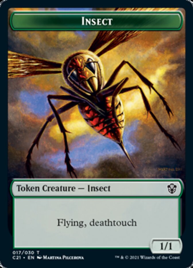 Beast (011) // Insect Double-Sided Token [Commander 2021 Tokens] | Anubis Games and Hobby