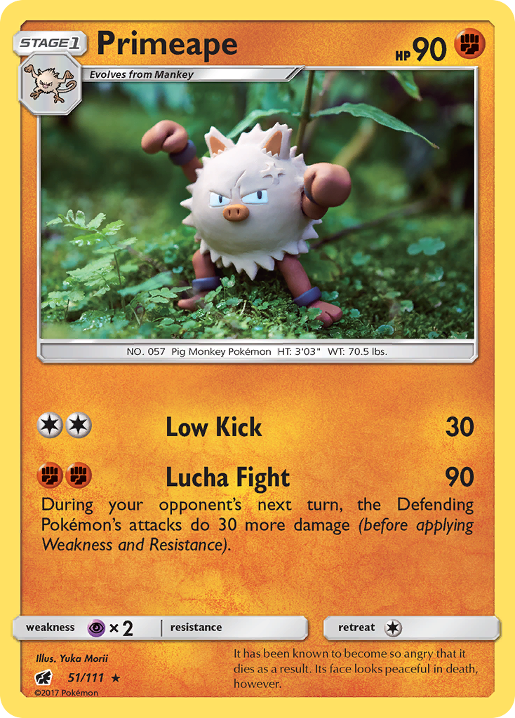 Primeape (51/111) [Sun & Moon: Crimson Invasion] | Anubis Games and Hobby