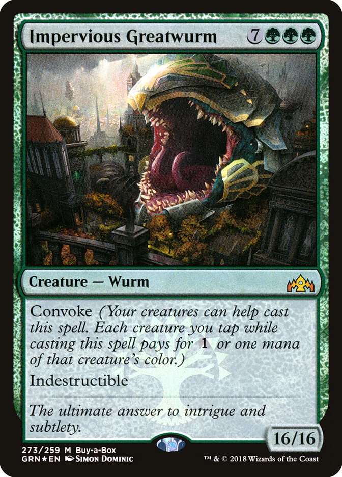 Impervious Greatwurm (Buy-A-Box) [Guilds of Ravnica] | Anubis Games and Hobby