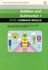 Addition and Subtraction 1 - TI-99 | Anubis Games and Hobby